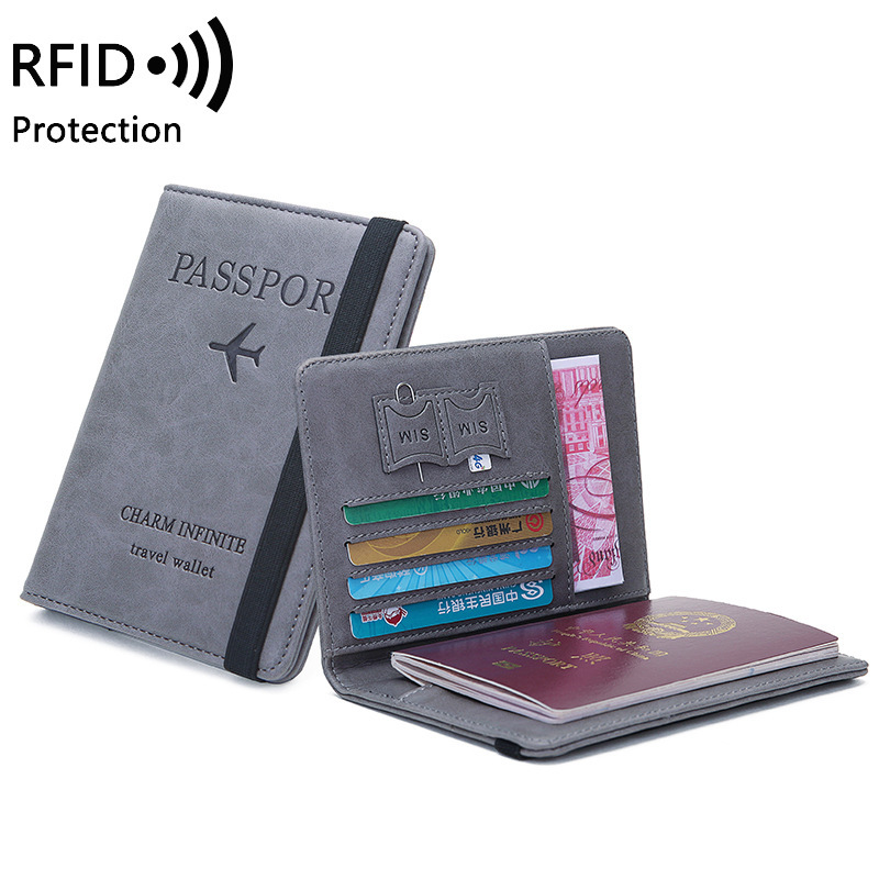 Travel Accessories Wallet - ユニセックス PU レザー パスポート ホルダー -