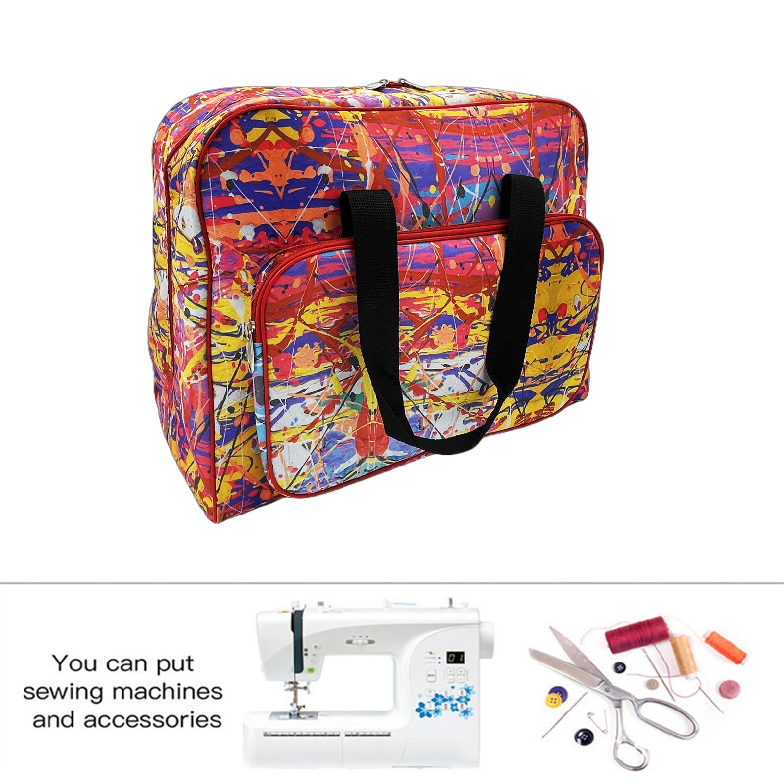Travel Accessories Organizer Bag - 多機能ミシンキャリングケース,ミシンアクセサリーオーガナイザー,トラベルバッグ,ほとんどの家庭用標準収納バッグ