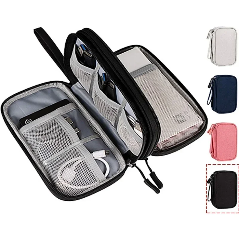 Travel Accessories Organizer Bag - トラベルケーブルバッグ ポータブルデジタル収納ポーチ 充電器 データケーブル USBバッグ オーガナイザー