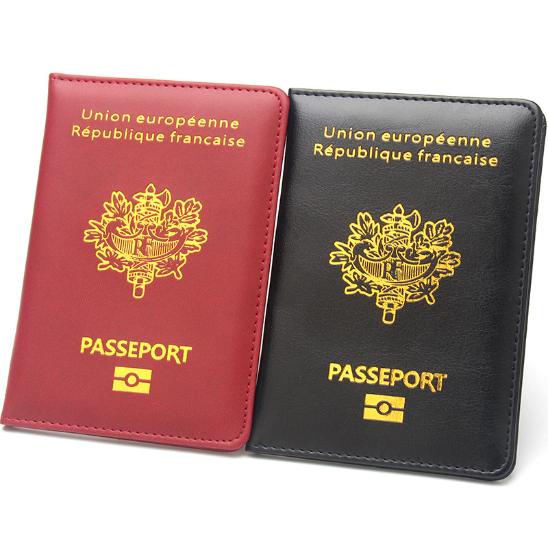 Travel Accessories India - 高級レザーパスポートホルダー パスポート保護カバー パスポートケース 航空券ホルダー IDカードホルダー 旅行用品
