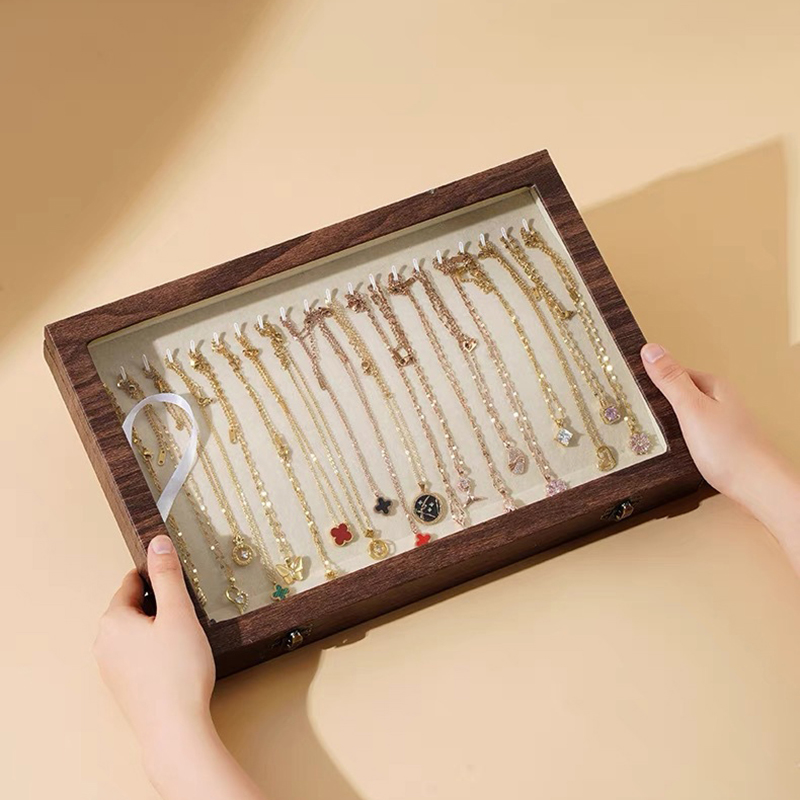 木製ジュエリーボックス結婚式ママ友人トラベルアクセサリーギフ - Travel Accessories Jewelry のレビューと価格