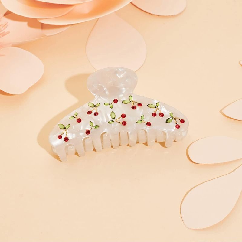 1個入り、チェリーモチーフのヘアクリップ、ラインストーン付き - Travel Accessories Aesthetic のレビューと価格