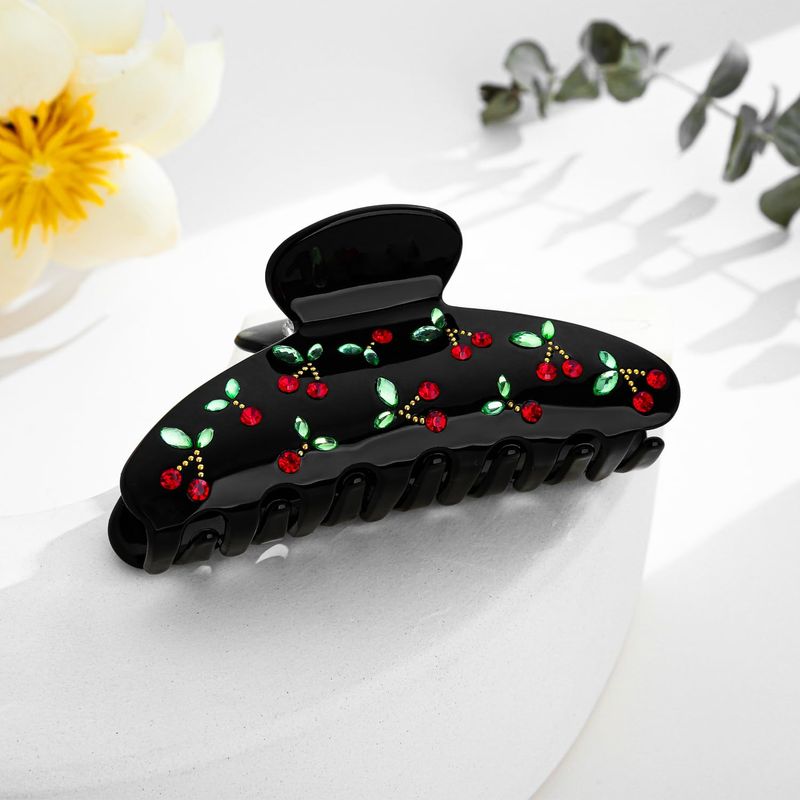 1個入り、チェリーモチーフのヘアクリップ、ラインストーン付き - Travel Accessories Aesthetic のレビューと価格