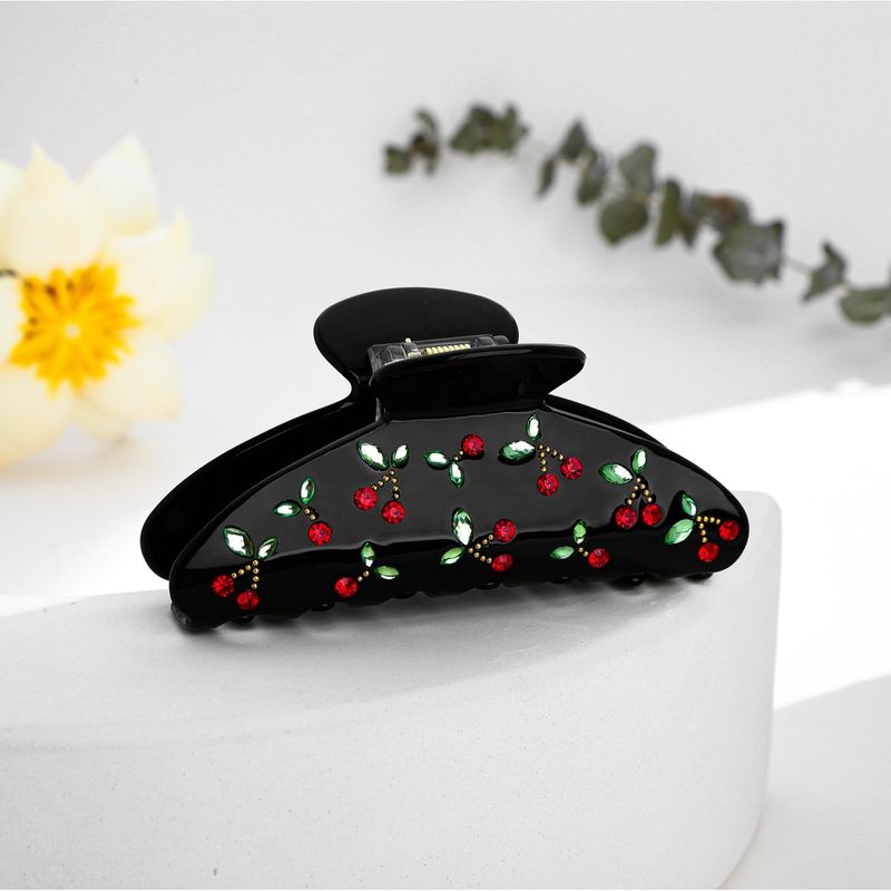 1個入り、チェリーモチーフのヘアクリップ、ラインストーン付き - Travel Accessories Aesthetic のレビューと価格