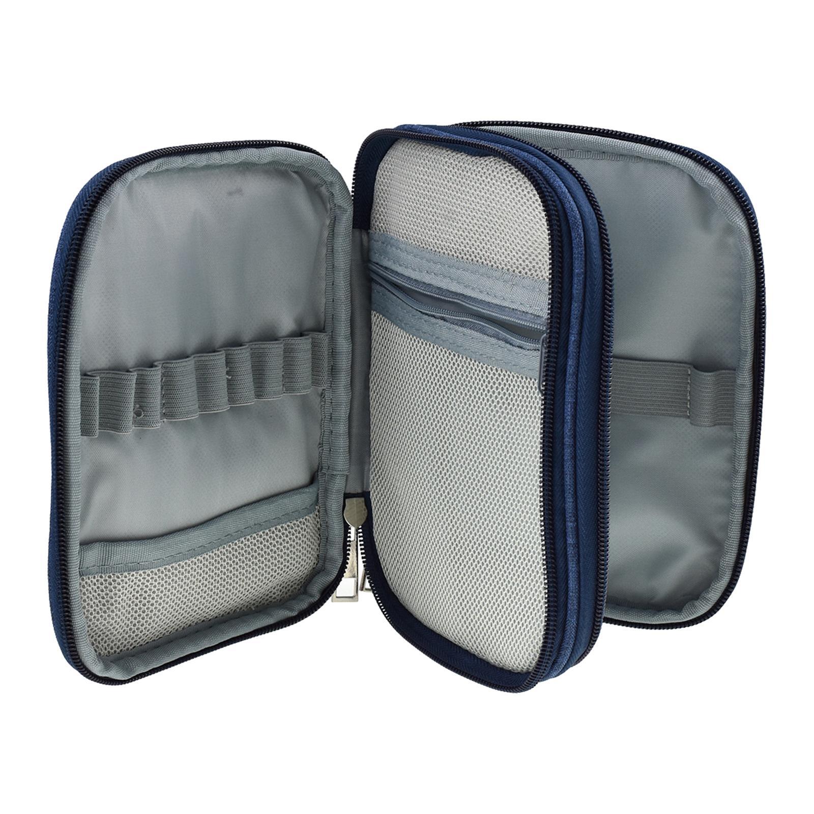 ブルーの携帯用旅行用かぎ針収納バッグ。かぎ針ケース、空の収納 - Travel Accessories Organizer Bag のレビューと価格
