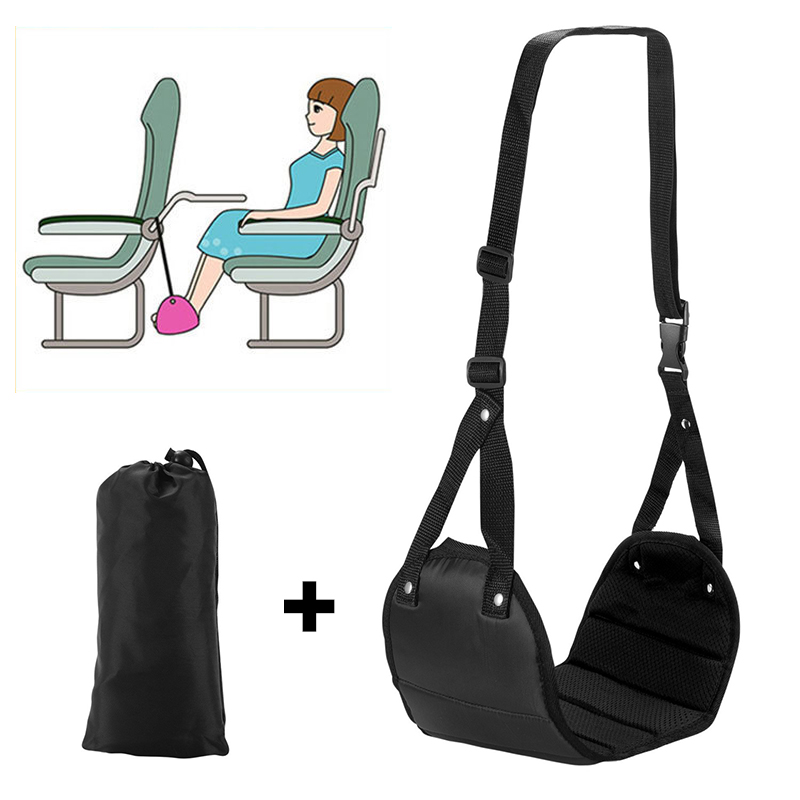 ポータブル調節可能なフットレストハンモック飛行機旅行長距離飛 - Travel Accessories Long Flight のレビューと価格