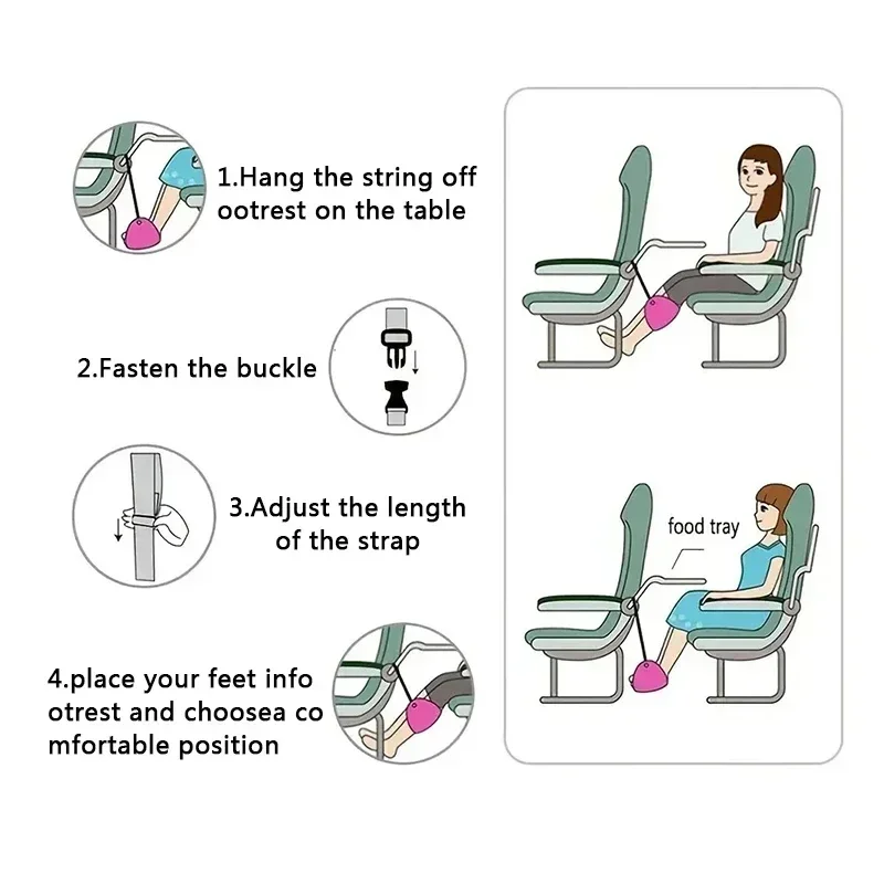 ポータブル調節可能なフットレストハンモック飛行機旅行長距離飛 - Travel Accessories Long Flight のレビューと価格