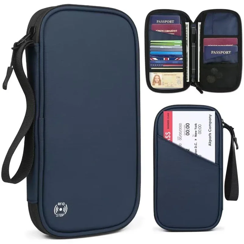 軽量ファミリートラベルパスポートカバーウォレットジッパー付き - Travel Accessories Wallet のレビューと価格