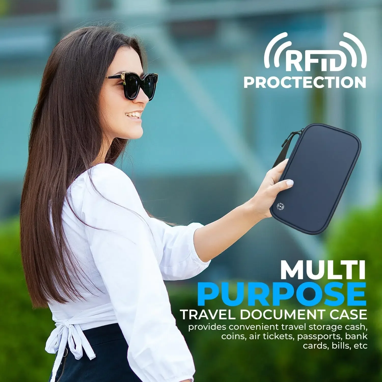 軽量ファミリートラベルパスポートカバーウォレットジッパー付き - Travel Accessories Wallet のレビューと価格